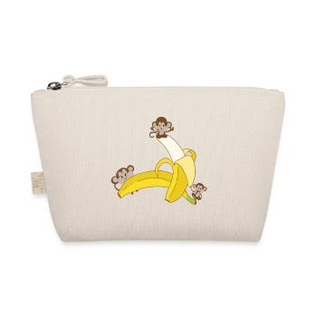 Affen mit Banane - Bio-Täschchen - Natur - Vorne