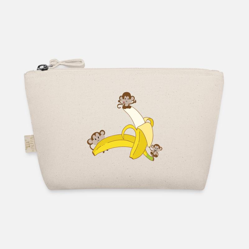 Affen mit Banane Bio-Täschchen