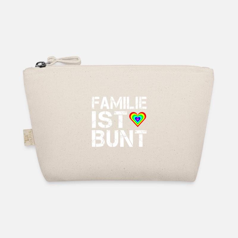 Familie ist bunt - Bio-Täschchen - Natur