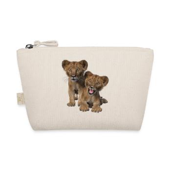 Lion babies, lions, little lions - Organic Pouch - nature - Front