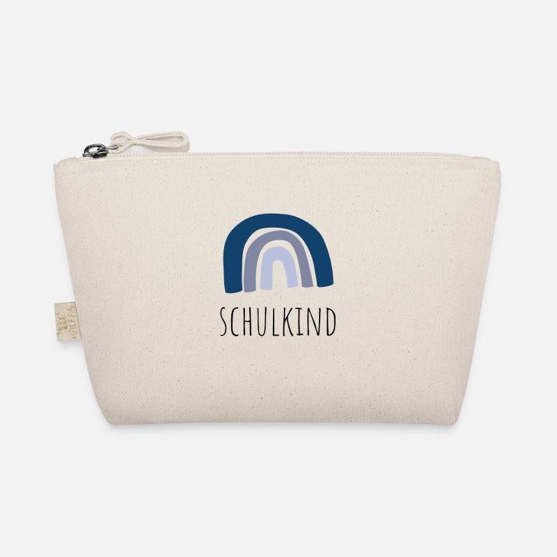 Schulkind blau - Bio-Täschchen - Natur
