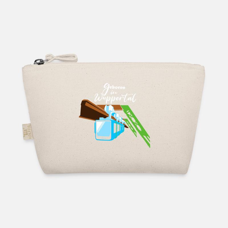Geboren in Wuppertal Schwebebahn Wupper Design Bio-Täschchen