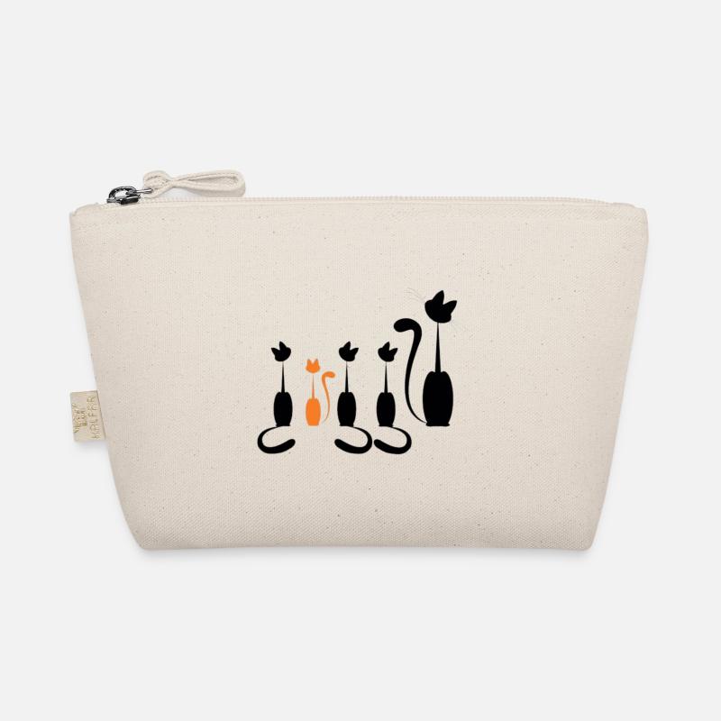 Katzen Design - Bio-Täschchen - Natur