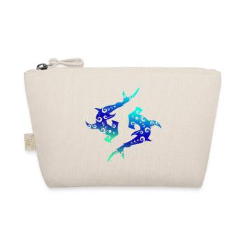 Maori hammerhead shark tribal tattoo gift idea - Organic Pouch - nature - Front
