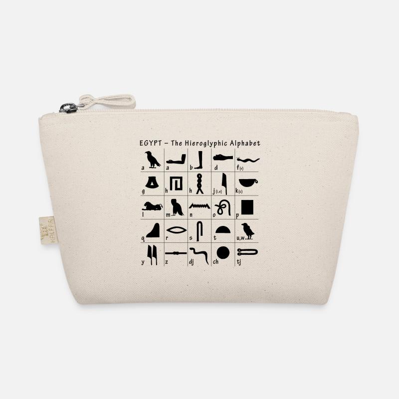 Hieroglyphic Alphabet Organic Pouch