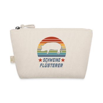 Schweine Flüsterer Design / Geschenkidee - Bio-Täschchen - Natur - Vorne