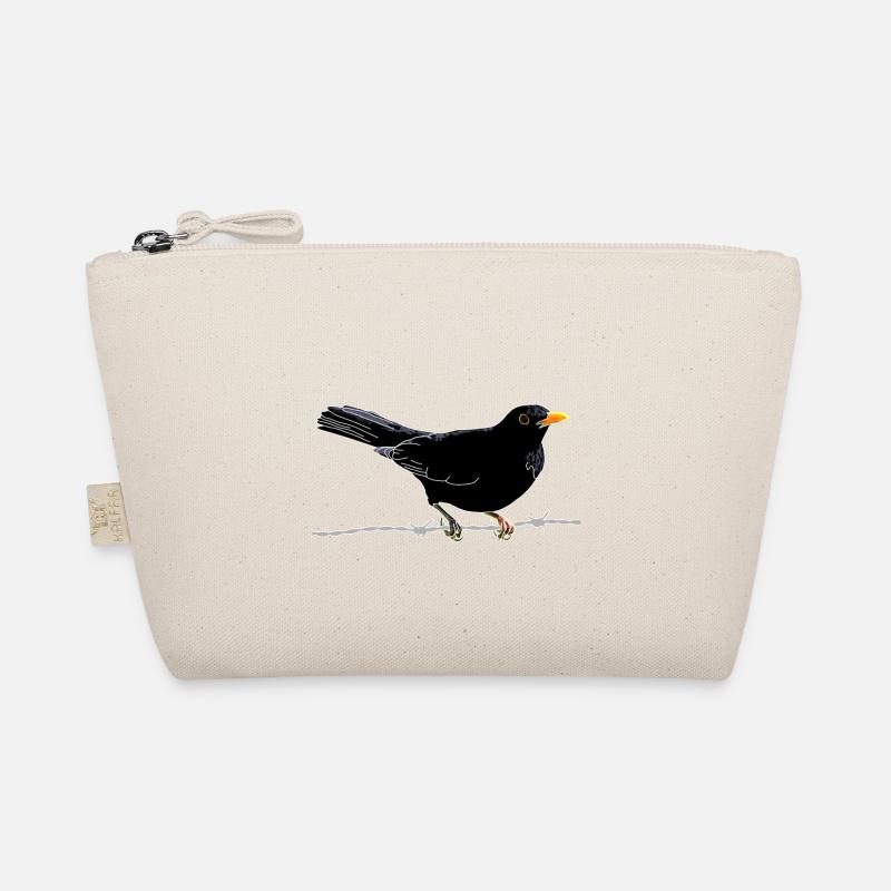 Blackbird on barbed wire Organic Pouch