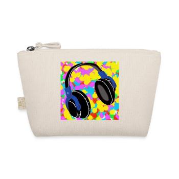 Kopfhörer Pop Color Tie Dye Hintergrund Funky - Bio-Täschchen - Natur - Vorne
