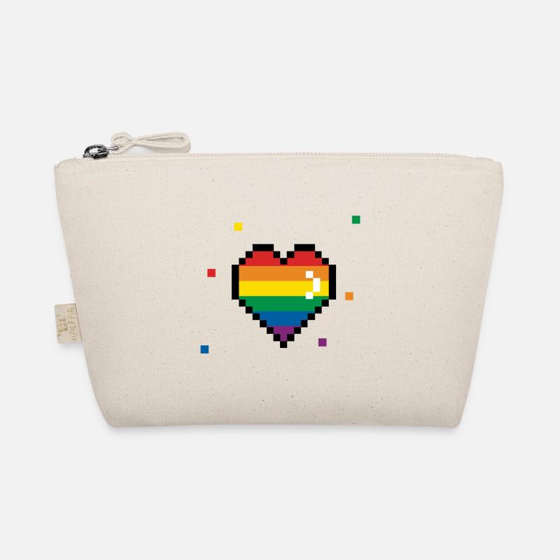 Pride Heart 90s - Bio-Täschchen - Natur