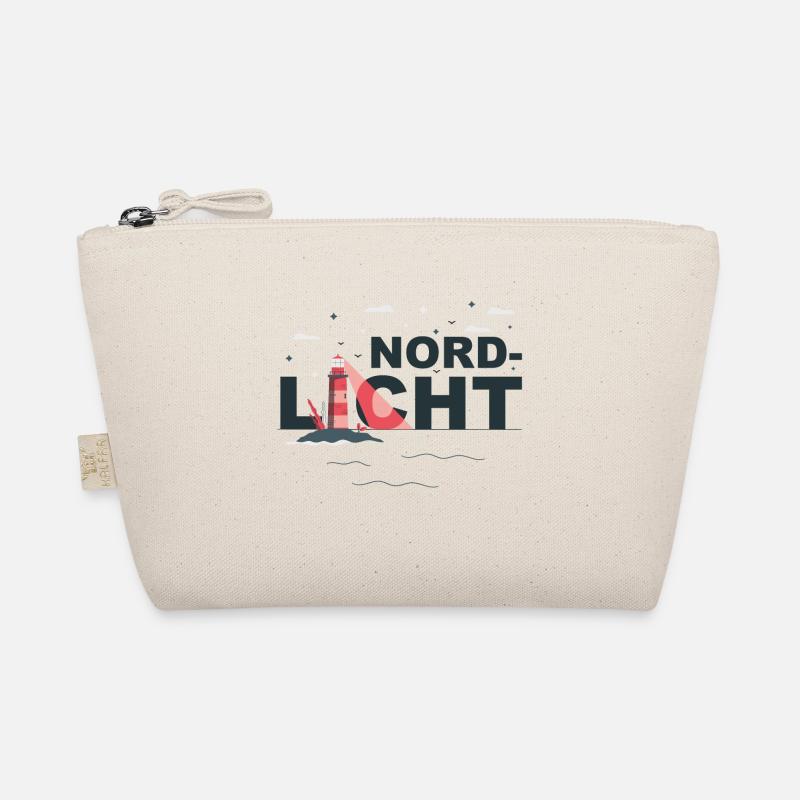 Nordlicht mit Leuchtturm - Bio-Täschchen - Natur