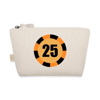 Poker chip number 25 poker game design - Organic Pouch - nature - Front