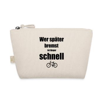 Fahrrad Rad fahren Spruch lustig - Bio-Täschchen - Natur - Vorne