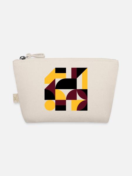 Colorful abstract geometric bauhaus background - Organic Pouch - nature - Front