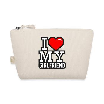 Couples I love my Girlfriend Partnerlook cadeau - Trousse biologique - nature - Devant