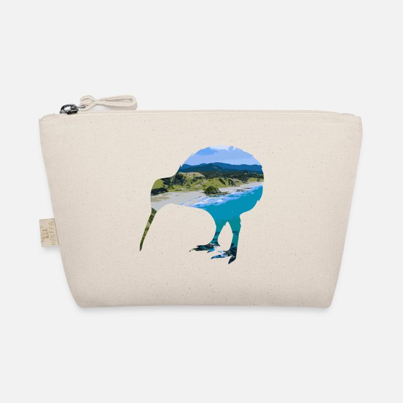Double Exposure Animals Kiwi Vogel Geschenkidee - Bio-Täschchen - Natur
