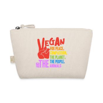 Vegan for peace compassion the planet, the people - Trousse biologique - nature - Devant