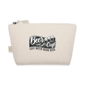 Bier Handwerk "Save Water Drink Beer" Design - Bio-Täschchen - Natur - Vorne