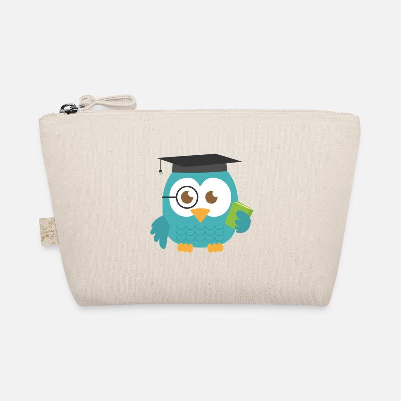 Blue Teal Lehrer Eule Absolvent Bio-Täschchen