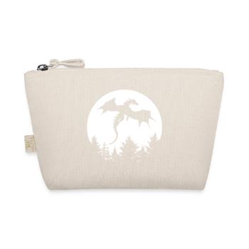 Dragon in front of moon in a forest - Organic Pouch - nature - Front