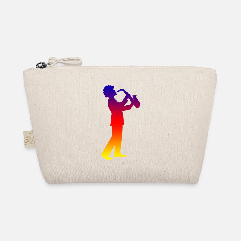 Musik Saxophon Guy Jazz Retro Vintage-Geschenkidee - Bio-Täschchen - Natur
