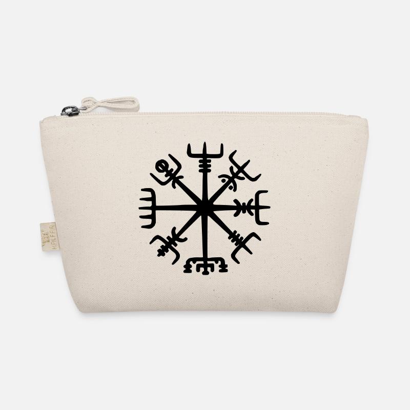 Viking Vegvisir Symbol - Wikinger Wegweiser - Bio-Täschchen - Natur