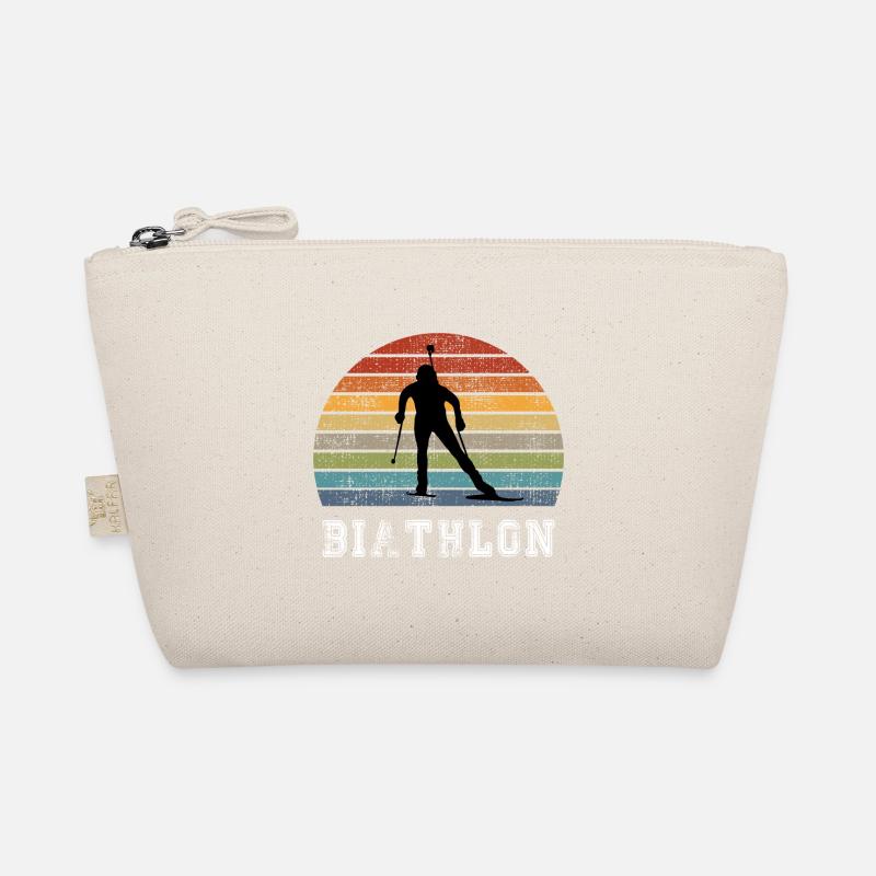 Biathlon Vintage Design / Geschenkidee - Bio-Täschchen - Natur