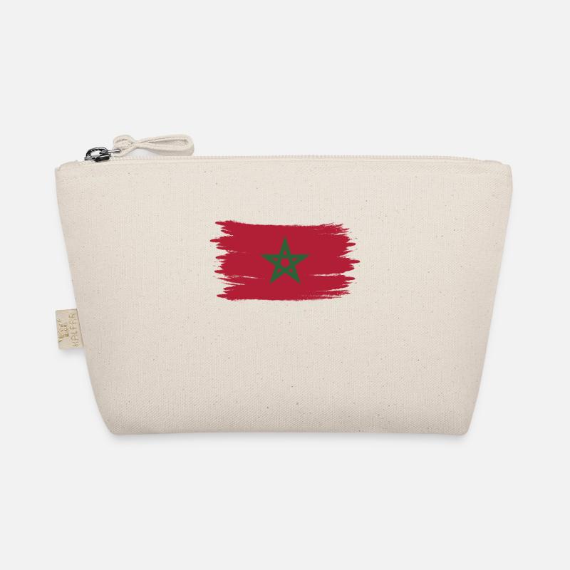 Morocco grunge flag t-shirt Organic Pouch