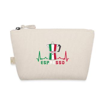 Heart rate espresso design / gift idea - Organic Pouch - nature - Front