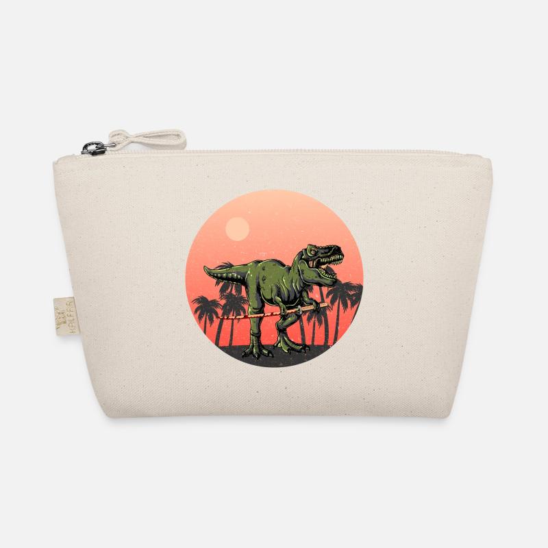 Samurai T Rex - Cool Dino with Samurai Sword Organic Pouch
