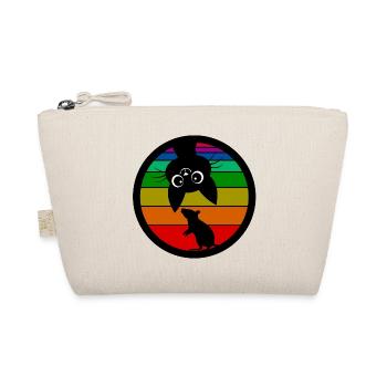 Cat cats mouse kittens rainbow fun shirt - Organic Pouch - nature - Front