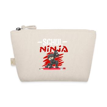 Schul Ninja Einschulung Schulkind - Bio-Täschchen - Natur - Vorne