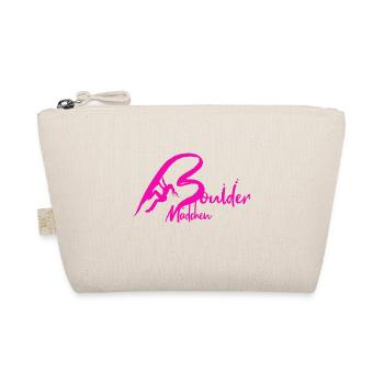 Boulder Mädchen Bouldern Pink Geschenk Boulderin - Bio-Täschchen - Natur - Vorne