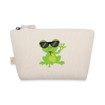 Jolies petites lunettes de soleil grenouille vertes pour enfants - Trousse biologique - nature - Devant