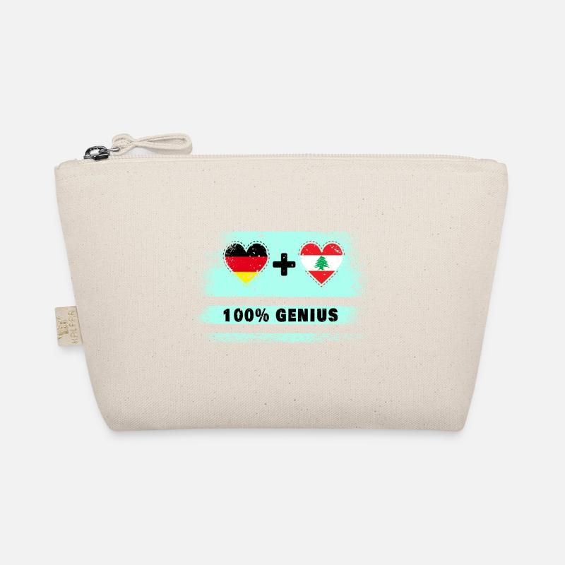 Deutschland und Libanon 100% Genial / Geschenk - Bio-Täschchen - Natur