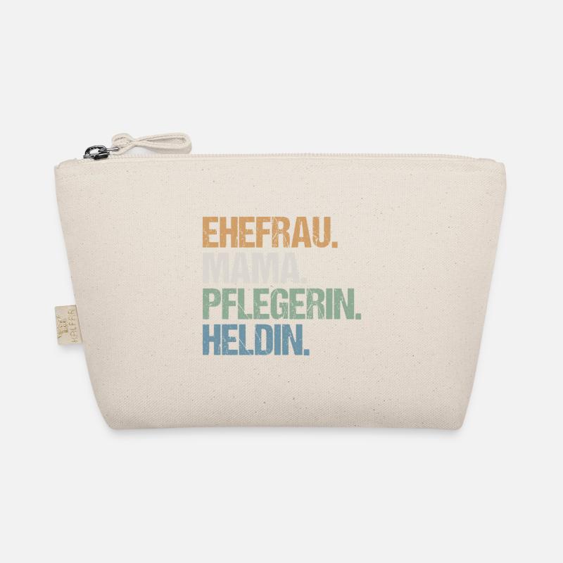 Pflegerin Pflege Mama Ehefrau Heldin Spruch Retro Bio-Täschchen