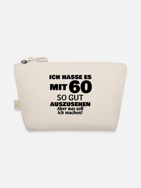 60. Geburtstag 60 Jahre alt Geburtstagsgeschenk - Bio-Täschchen - Natur