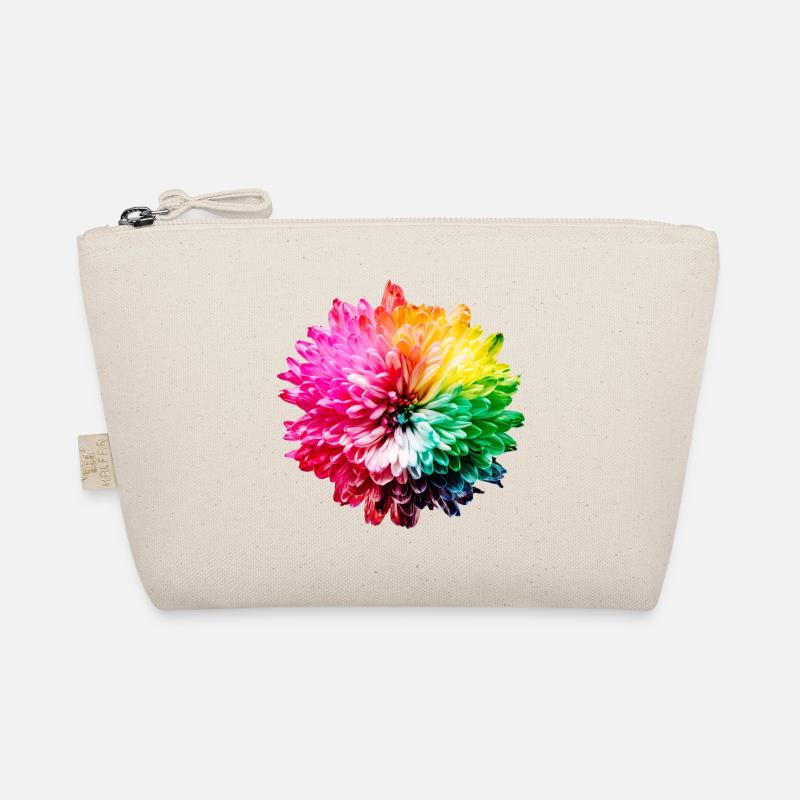 Chrysantheme Regenbogen - Bio-Täschchen - Natur