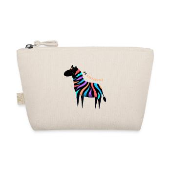Sois différent! Doux zèbre coloré souriant - Trousse biologique - nature - Devant