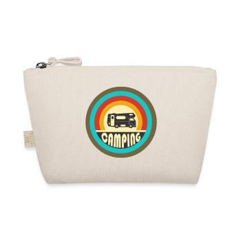 Camping Vintage Design / Geschenkidee - Bio-Täschchen - Natur - Vorne