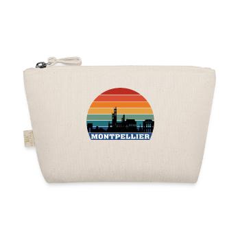 Montpellier Skyline Souvenir Frankreich Silhouette - Bio-Täschchen - Natur - Vorne