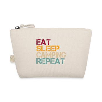 Eat Sleep Camping Vintage Retro Proverbe pour campeurs - Trousse biologique - nature - Devant