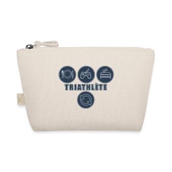triathlète humour cadeau - Trousse biologique - nature - Devant