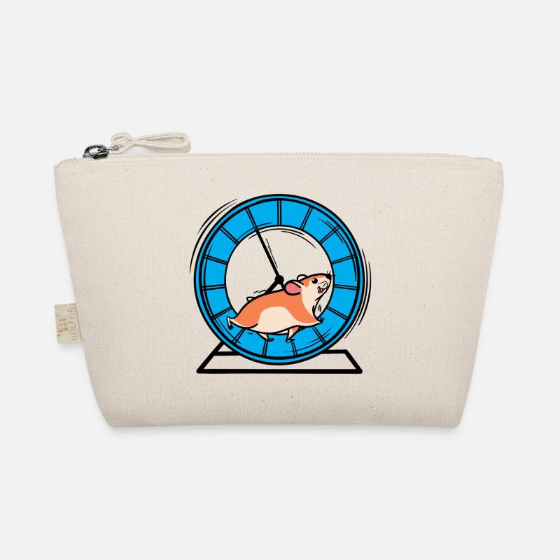 Hamster wheel running sprinting jogging funny workout Organic Pouch