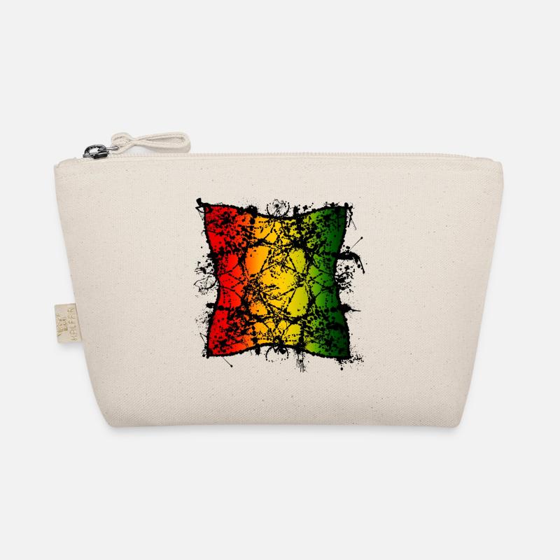 Rasta-Blattabstraktion mit Farbverlauf Bio-Täschchen
