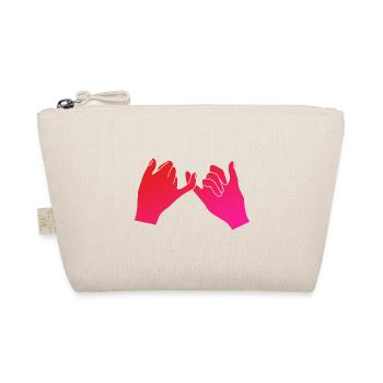 Pinky Swear Pinky Promise Idée cadeau couple - Trousse biologique - nature - Devant
