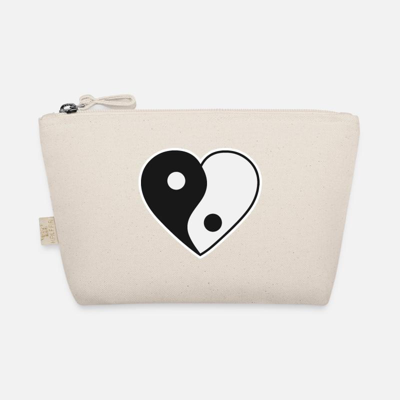 Idée cadeau Yin Yang Heart Love Couples Trousse biologique