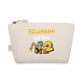 Brummm! Ich Bin 2 Jahre Kindergeburtstag - Bio-Täschchen - Natur - Vorne