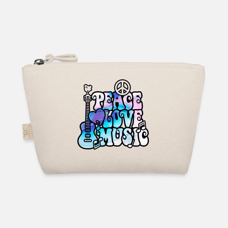 Peace Love Musik - Bio-Täschchen - Natur