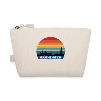 Groningen Skyline Silhouette Souvenir Netherlands - Organic Pouch - nature - Front