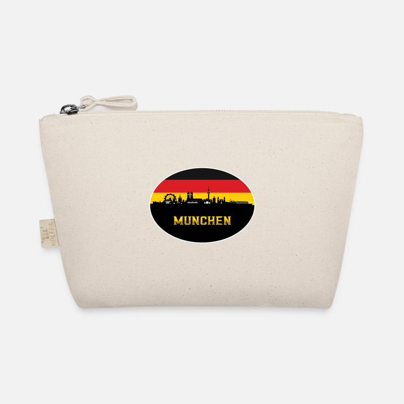 Munich Allemagne Drapeau Skyline München Deutsche Trousse biologique